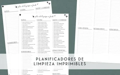 Plan de limpieza semanal para organizar tu hogar. Incluye tareas para baños, cocina, dormitorios y más.