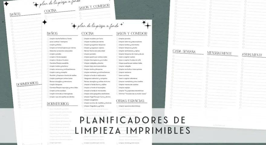 Plan de limpieza semanal para organizar tu hogar. Incluye tareas para baños, cocina, dormitorios y más.